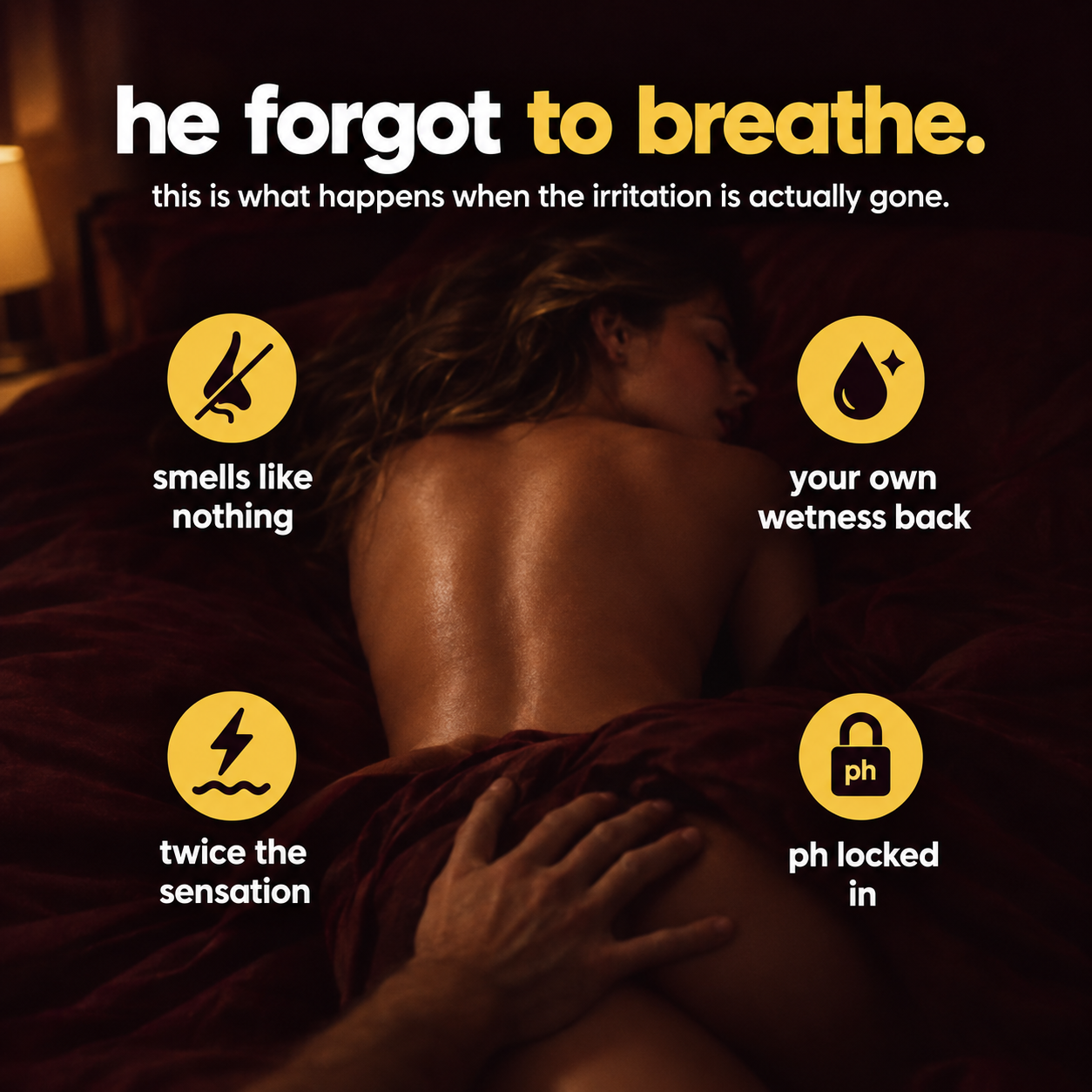 he forgot to breathe — this is what happens when the irritation is actually gone