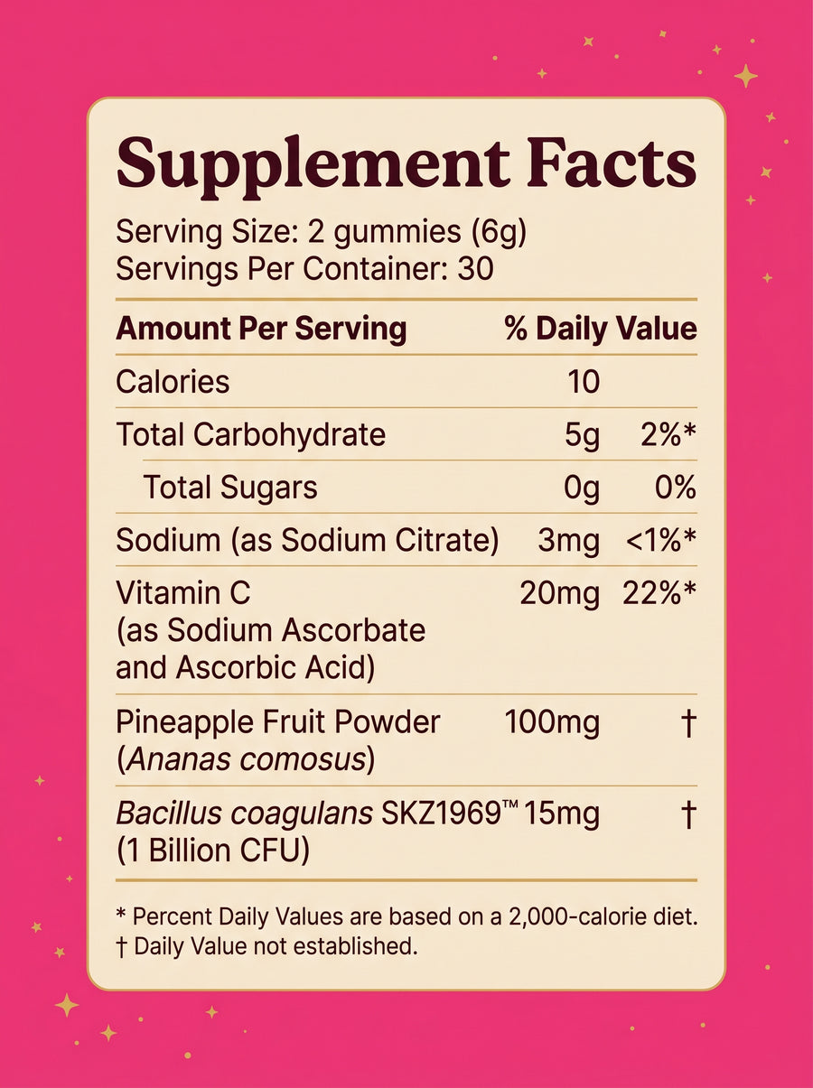 bloom supplement facts label